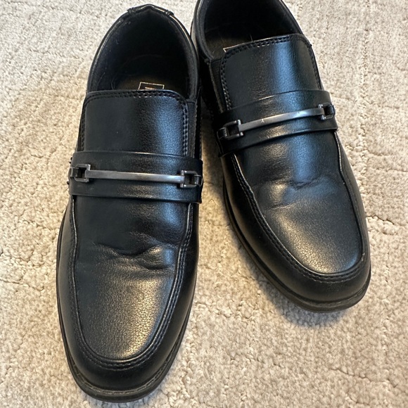 max + jake Other - Boys Black Faux Leather Loafers